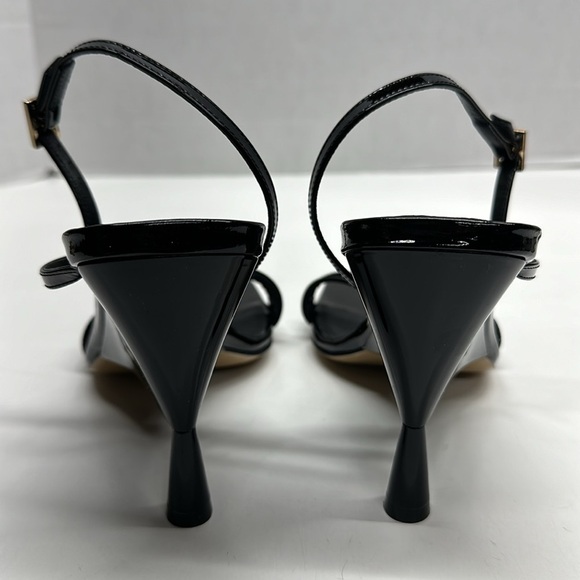 Gia Borghini RHW Rosie High Heels Shoes Square Toe Patent Leather Black Size 7 - Picture 7 of 14